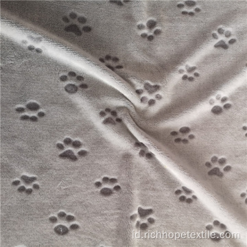 Double-Sided Pet Paw Back Printed Cutting Flanel Fabric